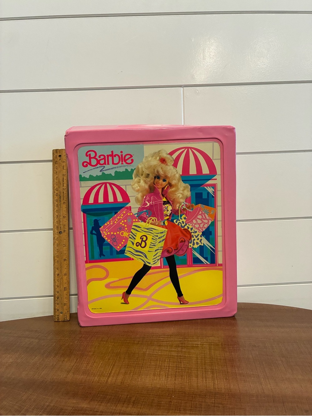 Barbie Pink & Yellow Shopping Illustration carrying case